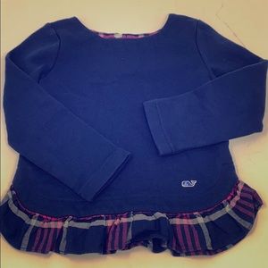 🐳VINEYARD VINES🐳 Girls Plaid Top Size 4T